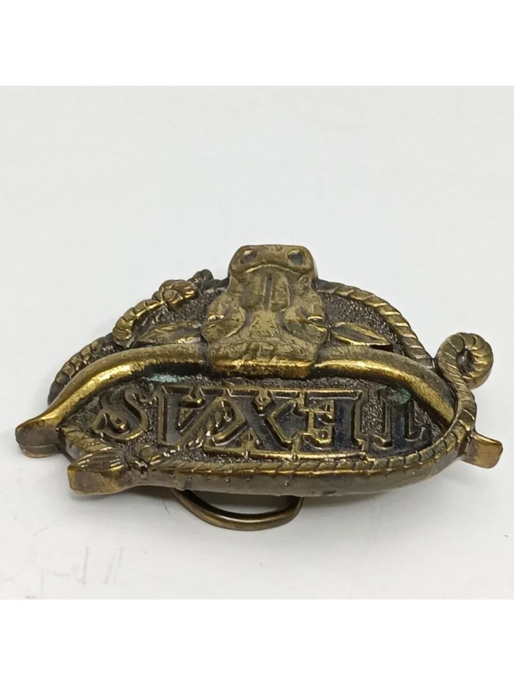 1980 Texas Longhorn 3D Belt Buckle Mad in USA Great American Buckle Co